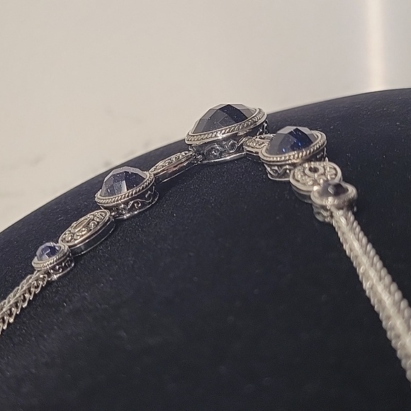 Tocara Stainless Steel Purple Sunstone Necklace - Picture 3 of 8